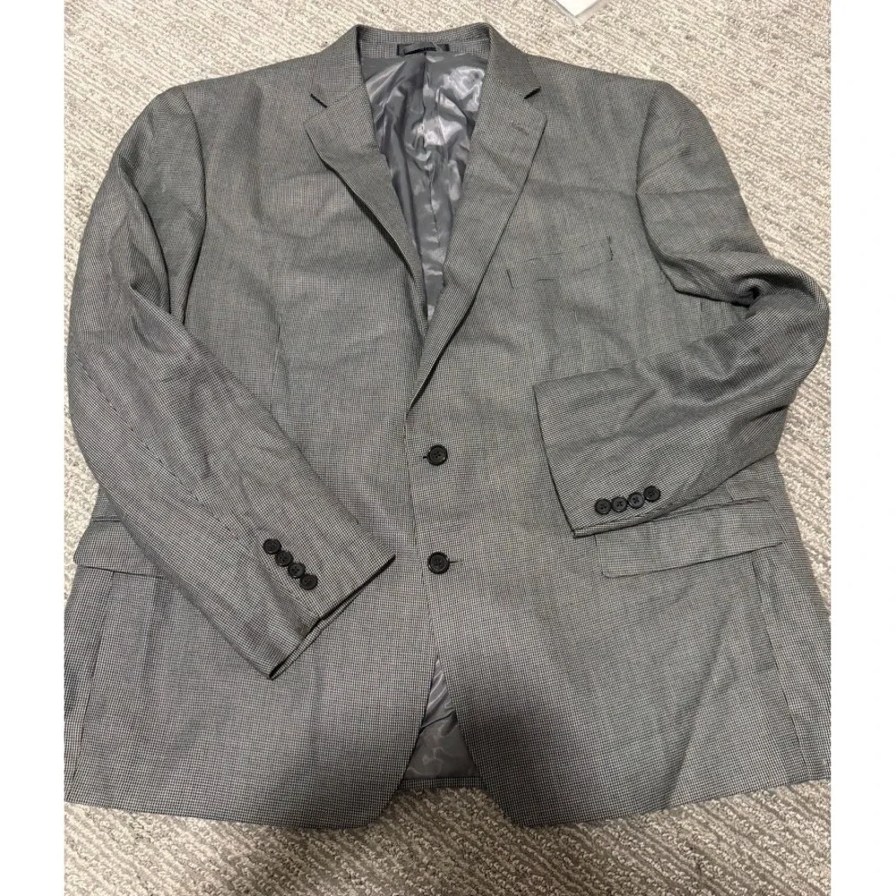 Lauren Ralph Lauren Men's Blazer Gray Houndstooth Sport Coat 24x31 48